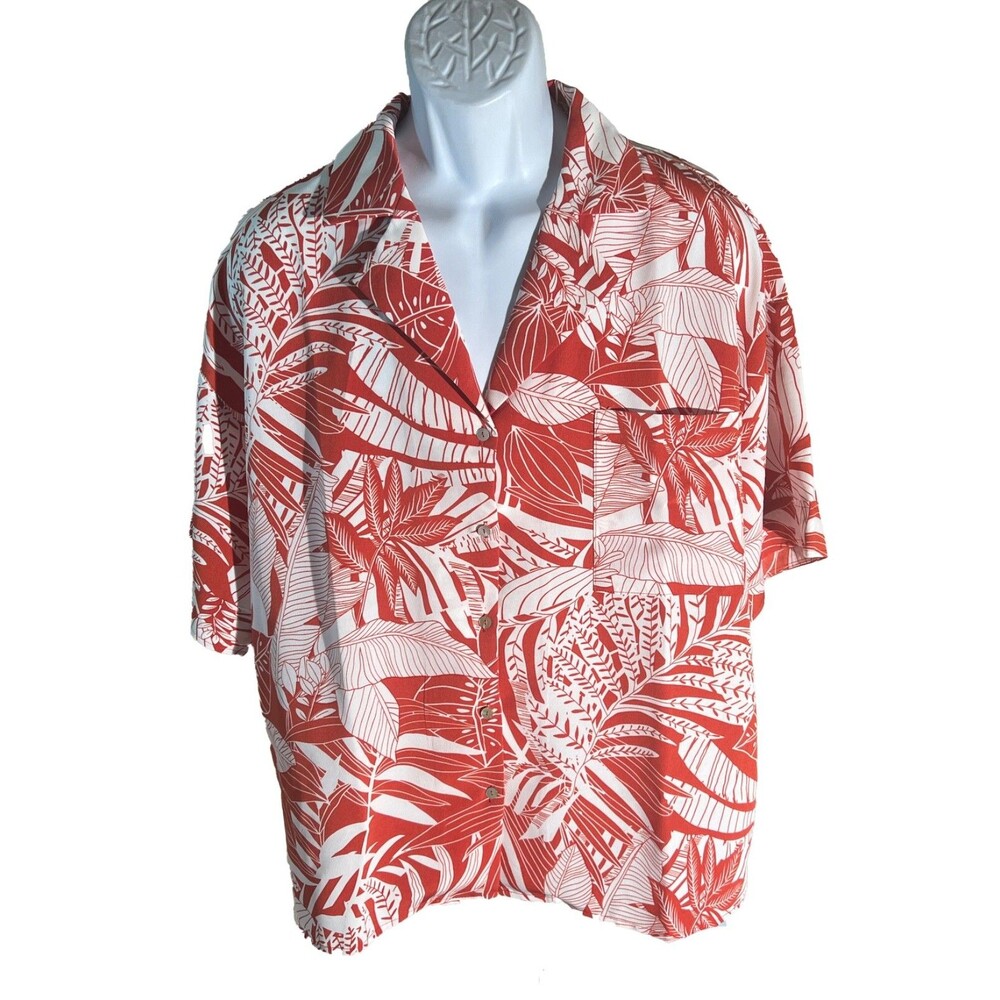 LUCY PARIS‎ Women's Short Sleeve Button Down Hawaiian Shirt Medium NWT